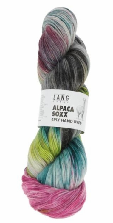 Alpaca Soxx 4ply, hand dyed,Lang Yarns, 100g